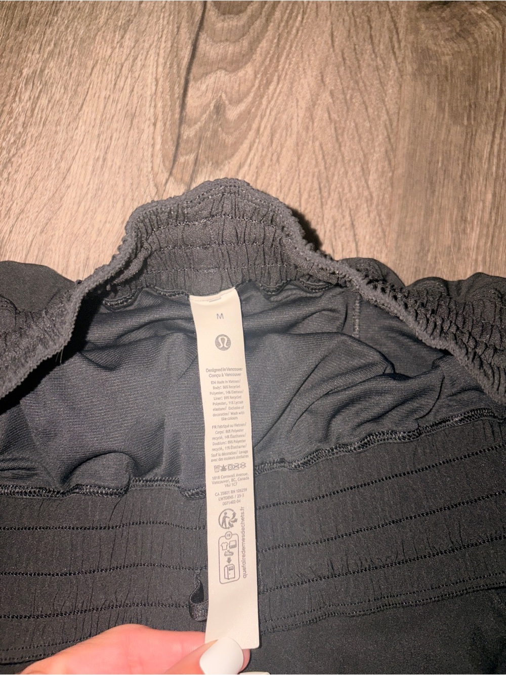lululemon athletica Black Smocked-Waist Athletic Shorts- shake it out shorts - Picture 3 of 6